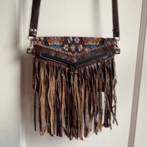 Guatemalan crossbody fringe purse